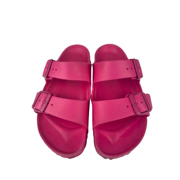 Birkenstock Women's 38 US 7.5 Arizona Eva Pink Slide Sandals Lightweight - Picture 2 of 10